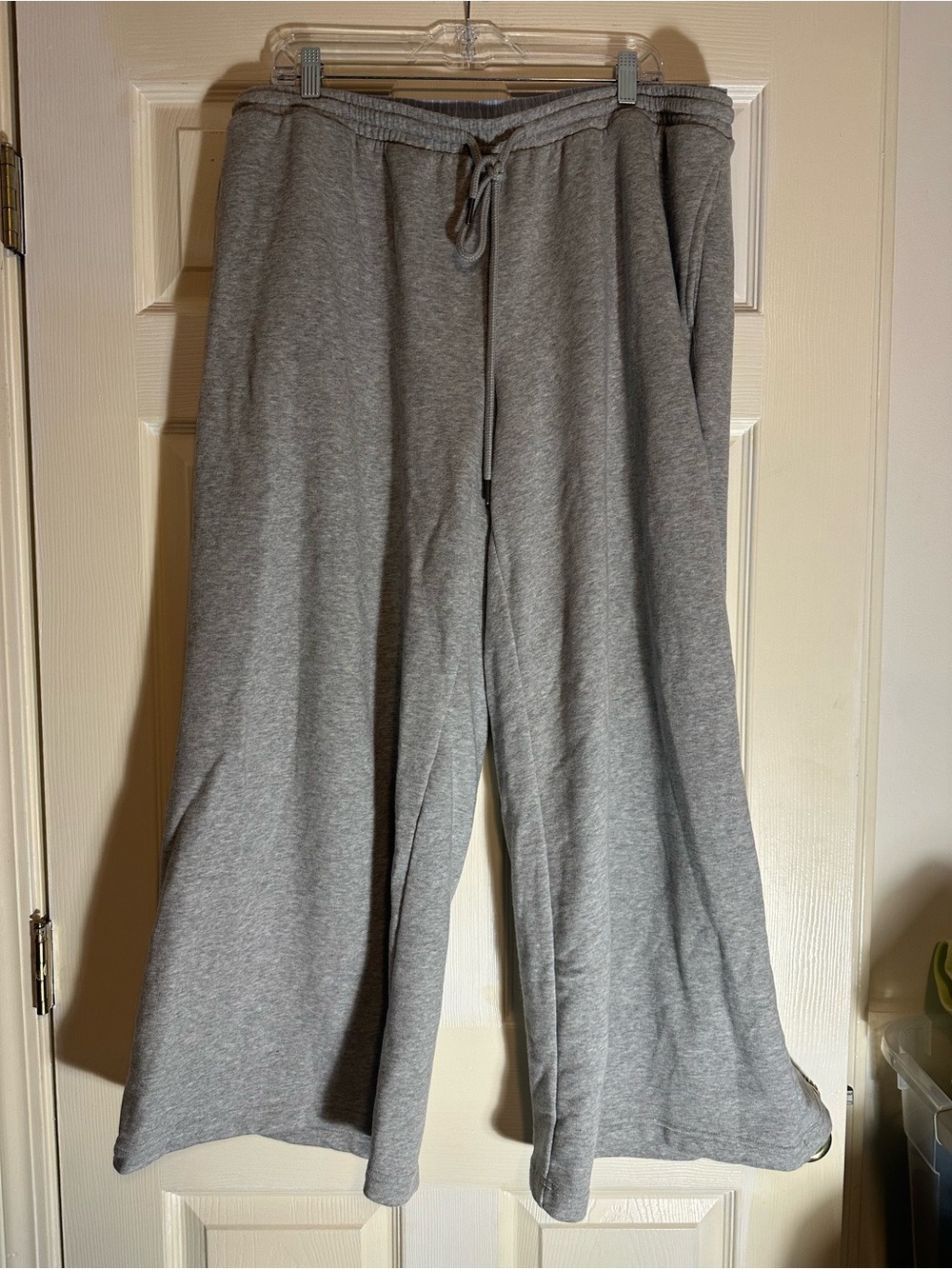 Future collective double layer Wide Leg Sweatpants - Gray